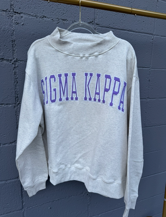 Sigma Kappa Mockneck Sweatshirt