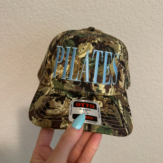 Pilates Camo/Baby Blue Vintage Trucker Hat (Overstock)