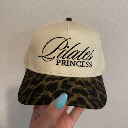 Pilates Princess Leopard Vintage Trucker Hat (Overstock)