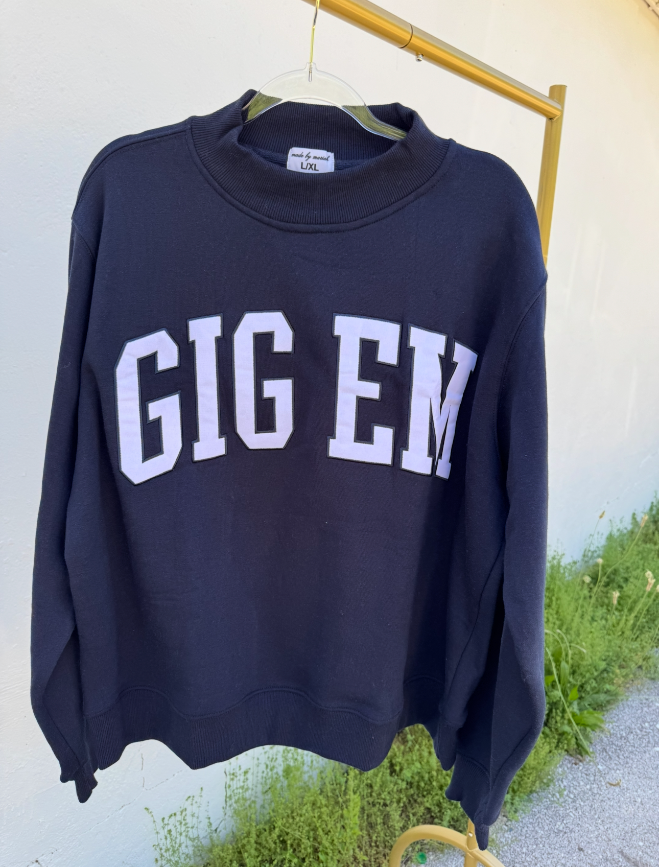 GIG EM Mockneck Sweatshirt - L/XL