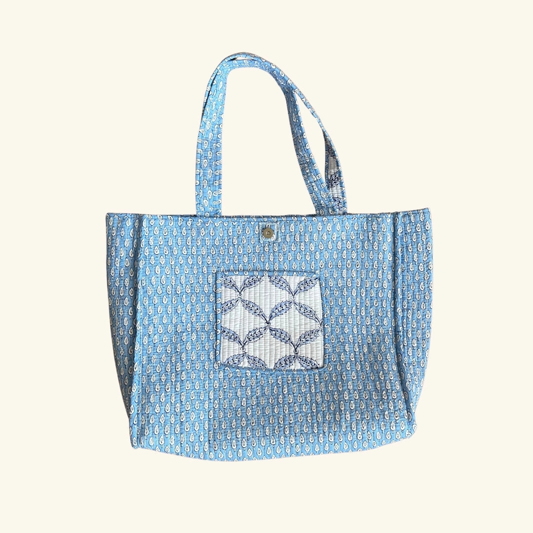 Bebe Ruffle Quilted Tote Bag