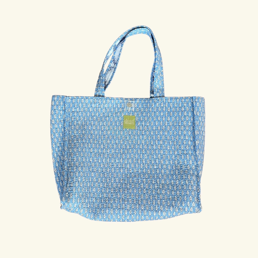 Bebe Ruffle Quilted Tote Bag