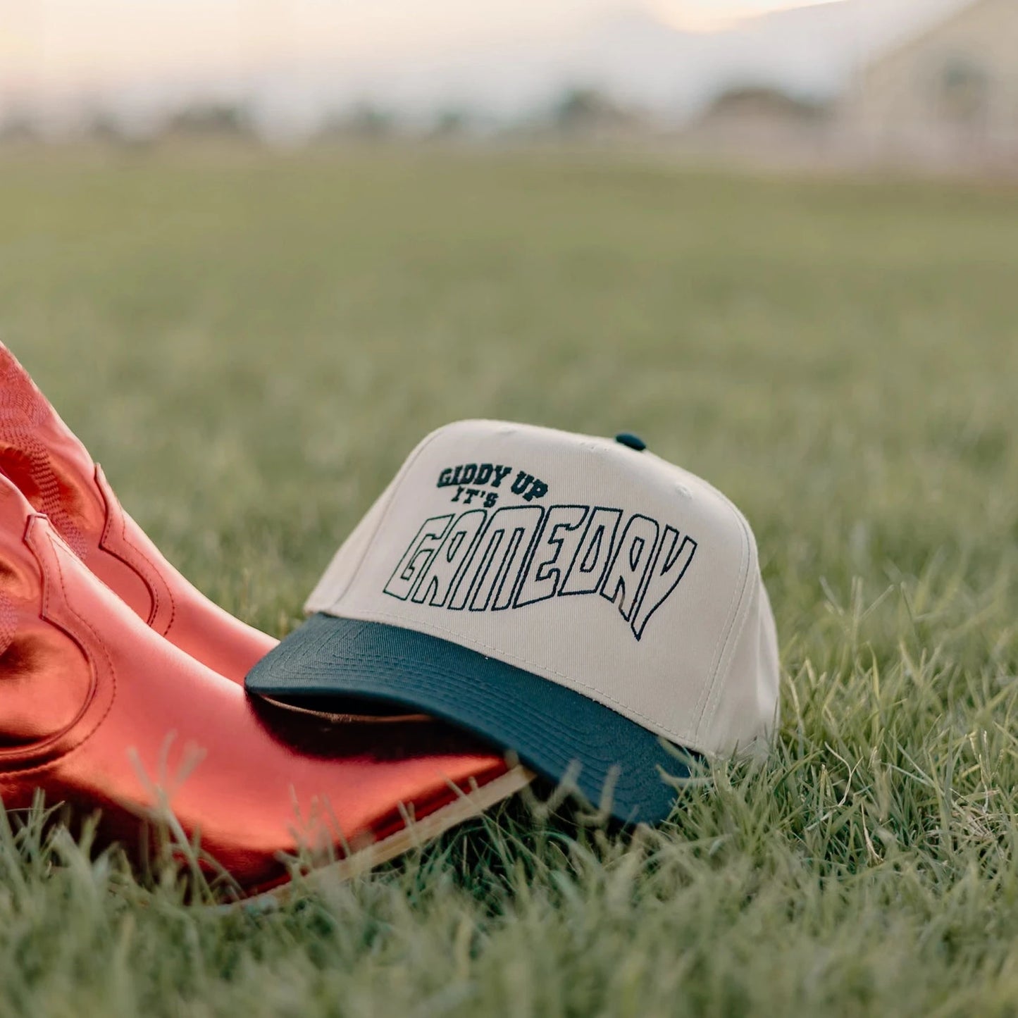 Giddy Up It's Gameday Vintage Trucker Hat (Embroidered)