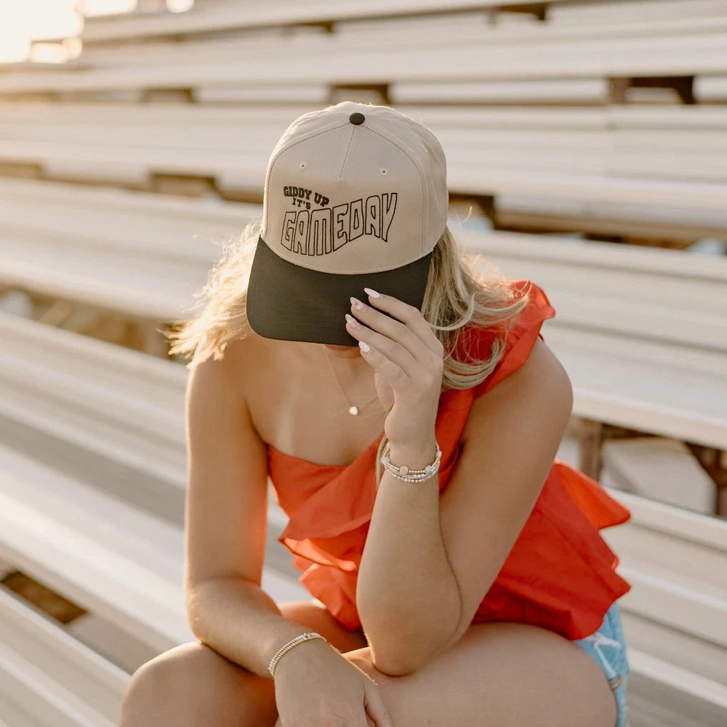 Giddy Up It's Gameday Vintage Trucker Hat (Embroidered)