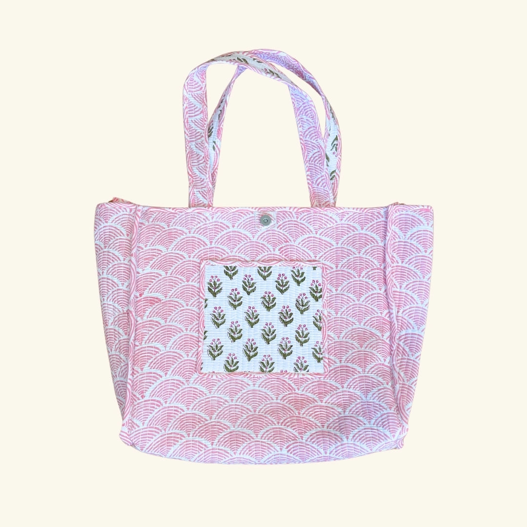 Georgia Ruffle Quilted Tote Bag