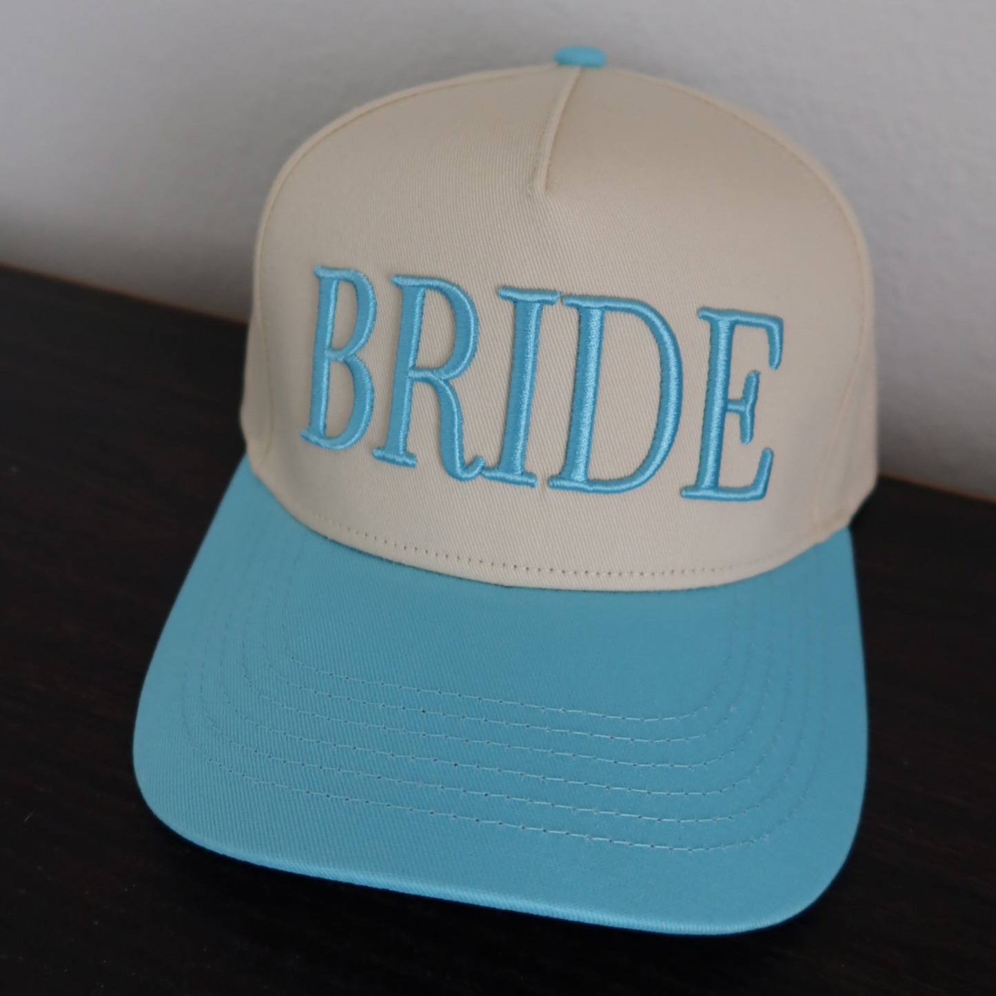 Bride 3D Trucker Hat- Baby Blue/Cream