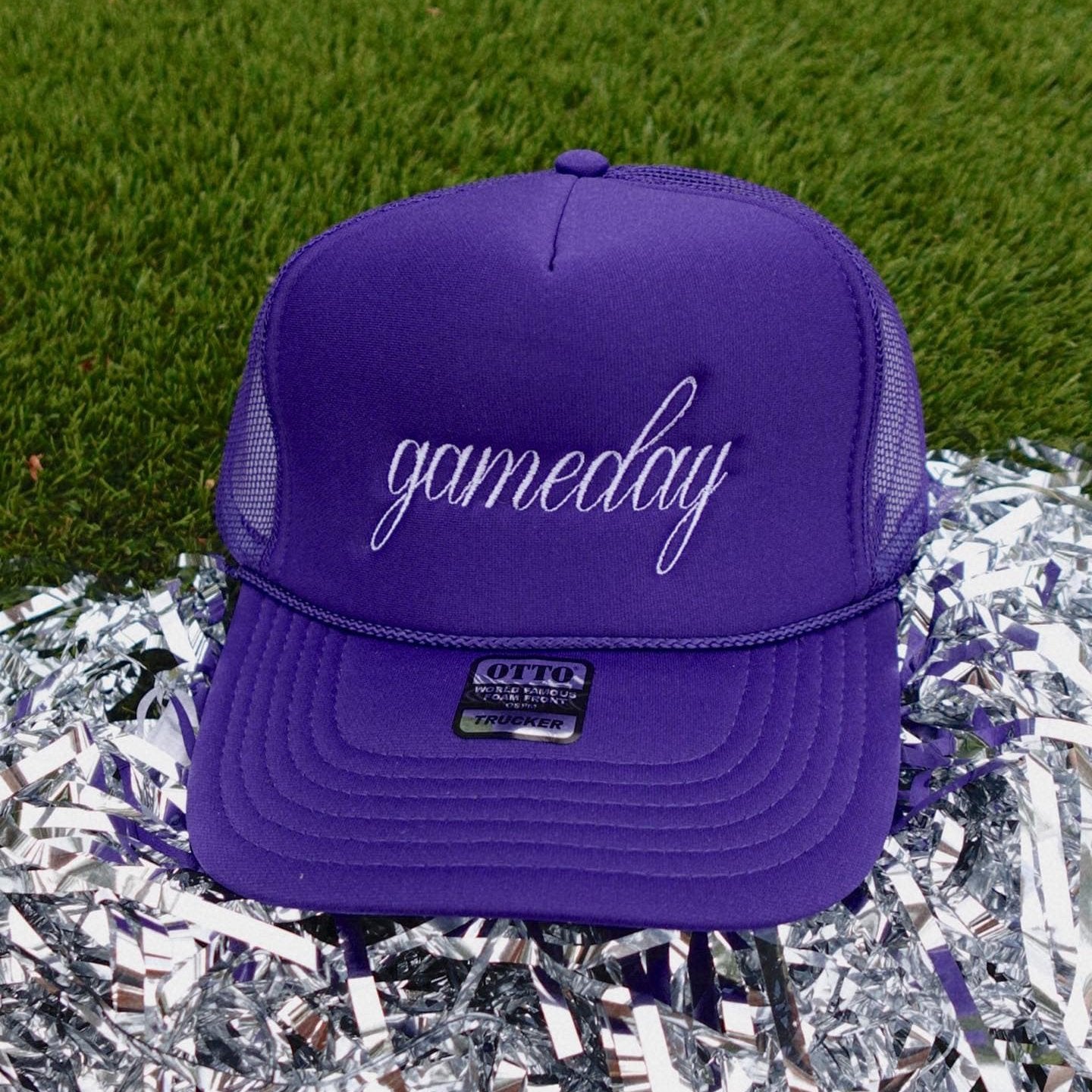 Purple Gameday Trucker Hat (Embroidered)